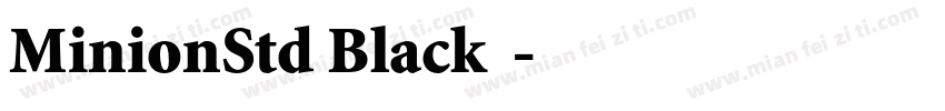 MinionStd Black字体字体转换